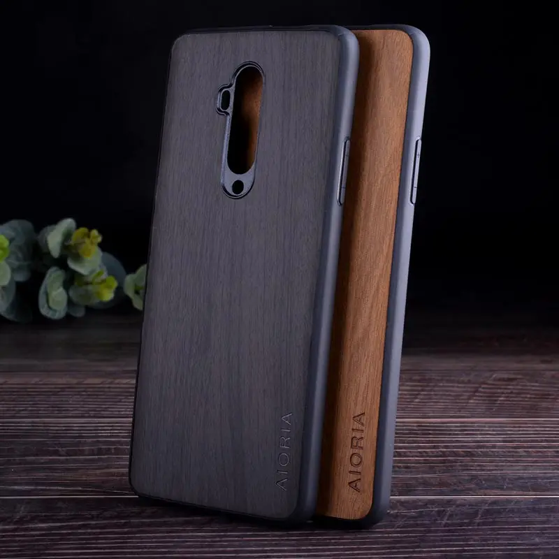 Деревянный чехол для Oneplus 7T pro, TPU+ PC+ wood, кожзам, чехлы для Oneplus 7T Pro