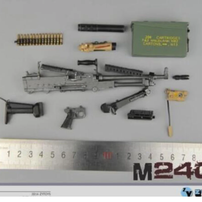 1/6 масштаб ZYTOYS ZY16 9 M240L 7 62 мм общее пулеметное оружие Модель винтовки F 12