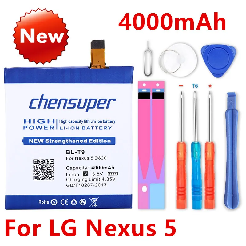 Аккумулятор chensuper 4000 мА · ч BL-T9 BL T9 для LG Google Nexus 5 E980 G D820 D821 | Мобильные телефоны и