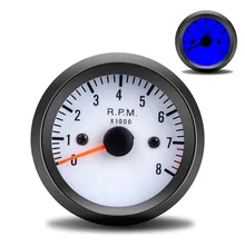 Универсальный " 52 мм 12 В синий светодиодный Тахометр 0~ 8000 об/мин тахометр с датчиком для бензинового автомобиля/грузовика/квадроцикла такометро об/мин