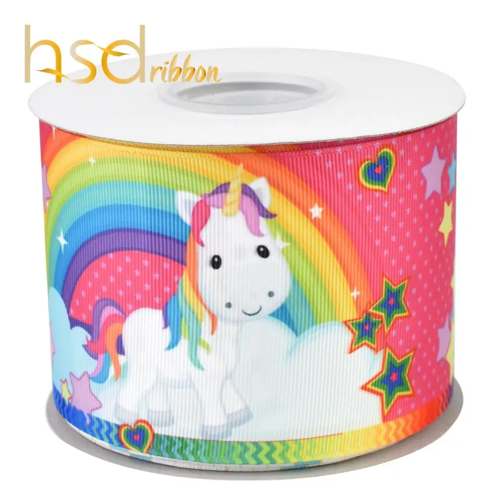 HSDRibbon 22 мм 38 мм 50 мм 75 мм Печатные HT Grosgrain ленты 50 ярдов/рулон - Цвет: 2