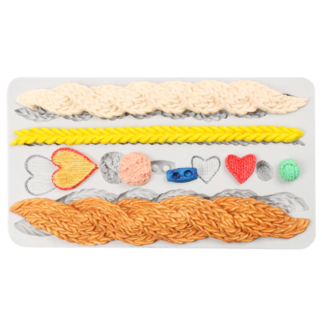 Горячая Распродажа 3D текстура вязания силиконовые формы для рождественского