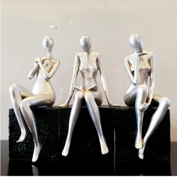 

European retro creative abstract figure beauty statue crafts ornaments, modern home office desktop decoration gifts