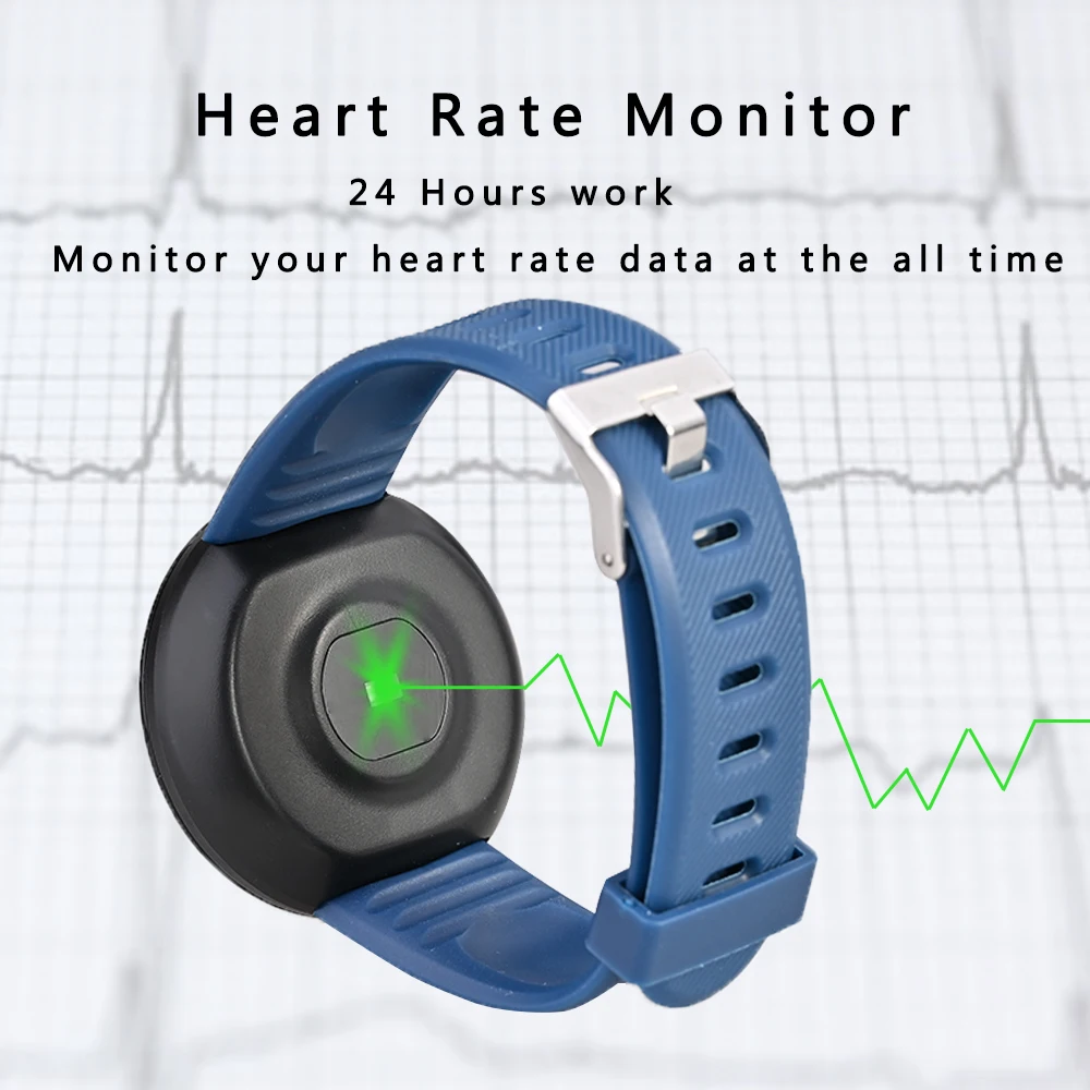Спортивные Смарт-часы D18, часы с сердечным ритмом, смарт-браслет, спортивные Смарт-часы для измерения артериального давления, смарт-браслет, водонепроницаемые Смарт-часы для Android