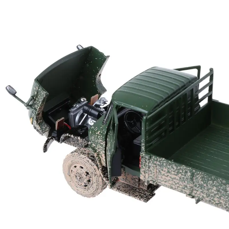 1/36 военный грузовик высечки-легкоплавкий металл специальный Настольный дисплей Коллекция Модель игрушки для детей подарок игрушки