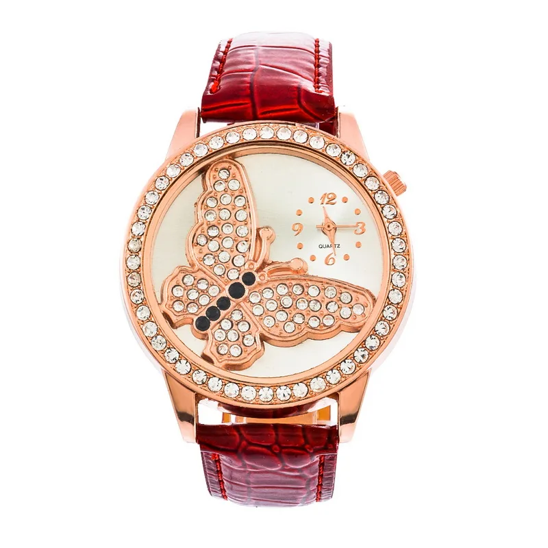 Q red Женские часы часы женские наручные solar watch солнечные часы лунное затмение кожаный браслет бренд Geneva - Цвет: Q red