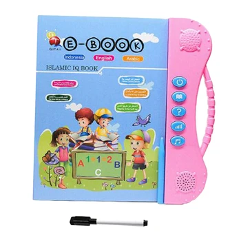 

Learning E-Book Toy, Indonesian English Arabic Study Tablet, Knowledge Cognitive Daily Educational Toys for Kids