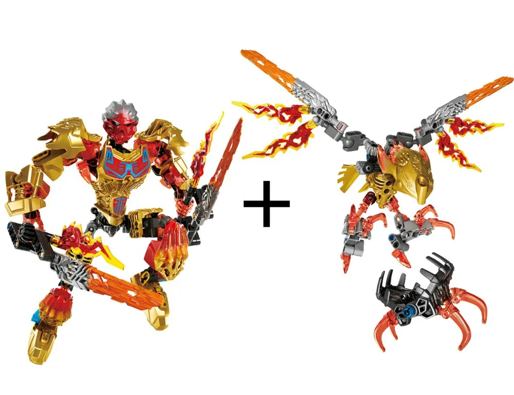 BIONICLE 4 шт./компл. Tahu Ikir Umarak Uxar Kopaka Melum Onua Terak фигурный блок набор игрушек совместим со всеми брендами BIONICLE