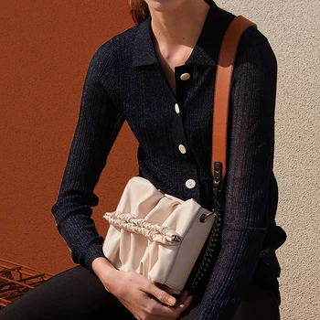 

Dumpling Shoulder Bag Designer Crossbody Bags For Women 2020 Folding Cloud Bag Chain Handbag Female Clutch bolsa de hombro