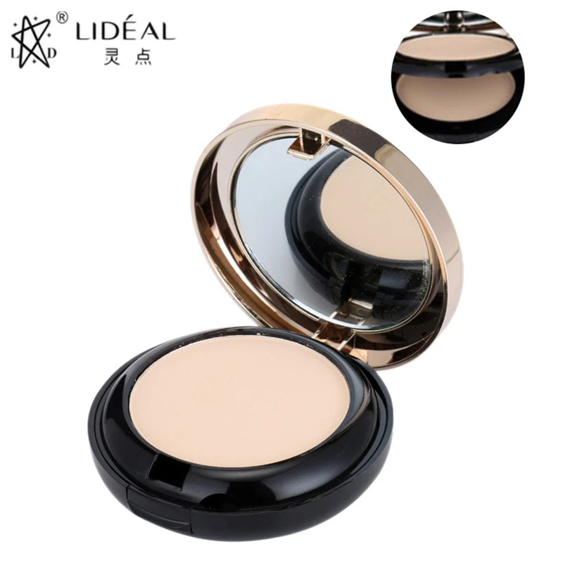 Lideal Luxury Makeup Mineral Foundation Double Layer Waterproof Whitening Brighten Face Matte Powder Palette Contouring Makeup B