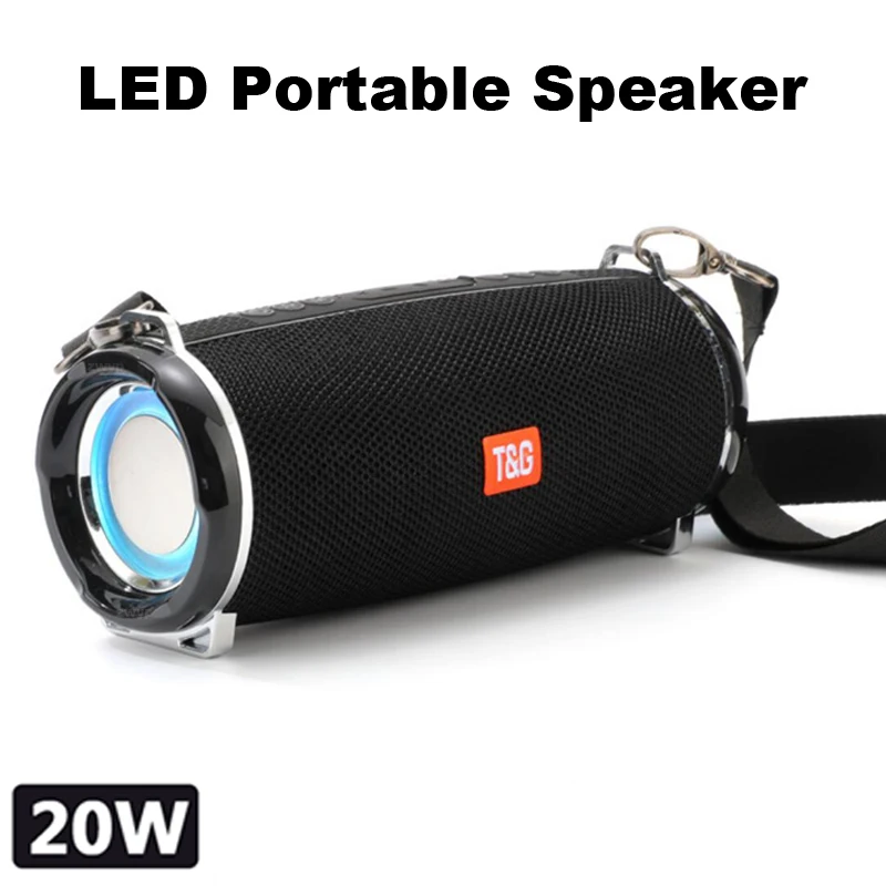 

Portable bluetooth speaker with Colorful Lights Outdoor Column Computer Wireless Speakers Subwoofer BoomBox Music-Center-Radio