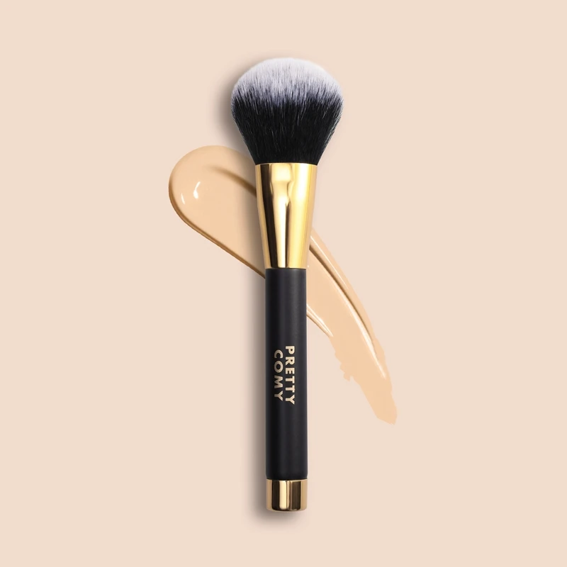 

Pretty Comy Single Large Blush Brush Soft Nylon Bristles Wooden Handle Blush Loose Powder Brush Cosmetic Tool
