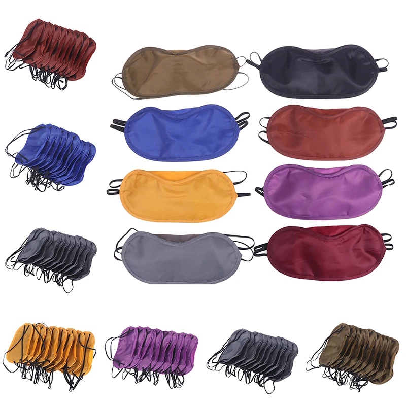 Eye Mask 10Pcs Comfortable Sleep Eye Mask Shade Cover Blindfold Night Sleeping Travel Aid Sleeping Mask Blindfold Eyepatch Sleepmasker