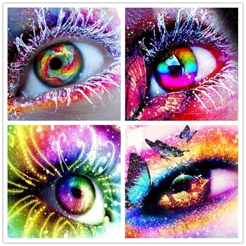 

5D DIY Round Diamond Painting Colour Eye Landscape Diamond Embroidery Cross Stitch Home Decor Picture Christmas Gift