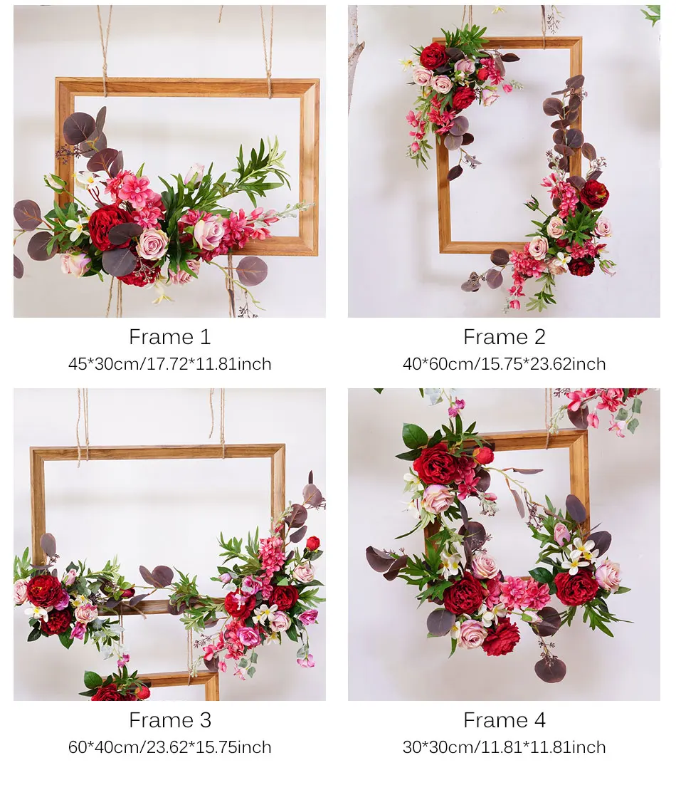 Красный свадебный цветок из шелка реквизит Свадебная сцена композиция арка цветок украшение фотографический фон