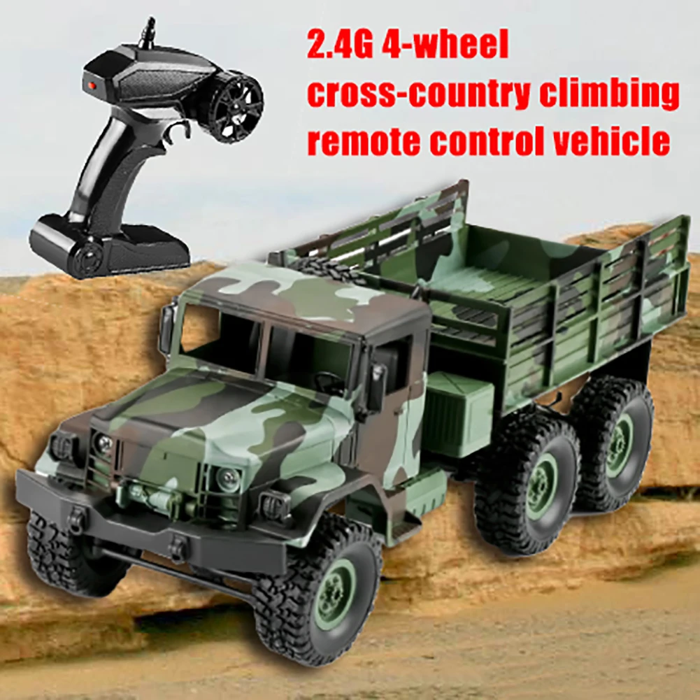 Fora de Estrada Brinquedo para Presentes dos Meninos Original 2.4g 4wd 10 km h Controle Remoto rc Carro & Luz Led Camuflagem Militar Rtr Mn-77 1 - 16 2 High Quality Brinquedos e hobbies