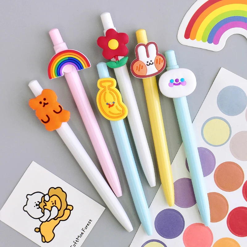 

Cartoon Animals 0.5 Mm Gel Pen Set Signing Pen Ballpoint Pen Kawaii Girl Child Creative Gift School Student Office Stationery