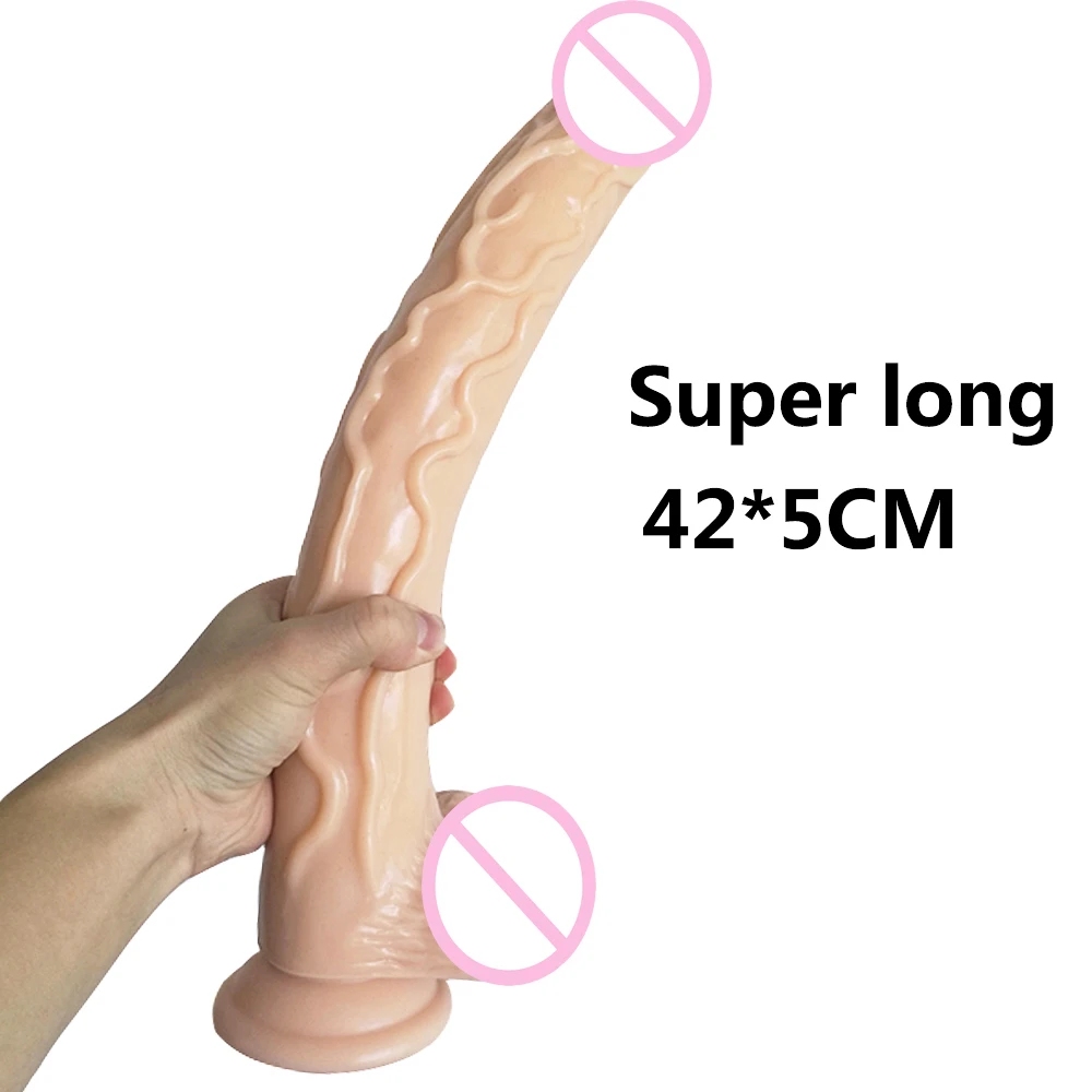 42cm Super Long Dildo Realistic Soft Penis Can Strapon Suction Cup Anal Plug Giant Dildo Penis Big Cock Dick Sex Toys For Woman - Dildos picture