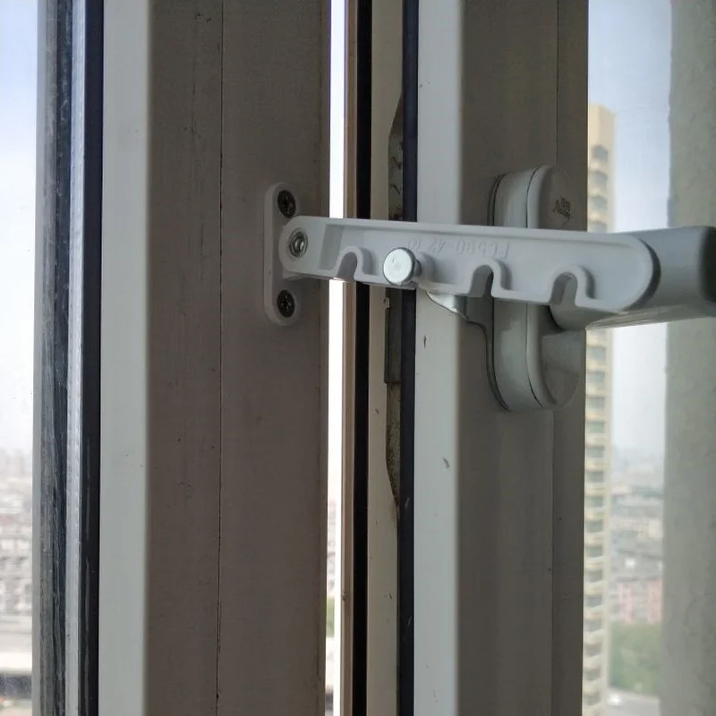 Window Restrictor Adjustable Window Limiter Latch Casement Position Locator Wind Brace Sash Door Blocking Latches Stopper Safety Child Protecter