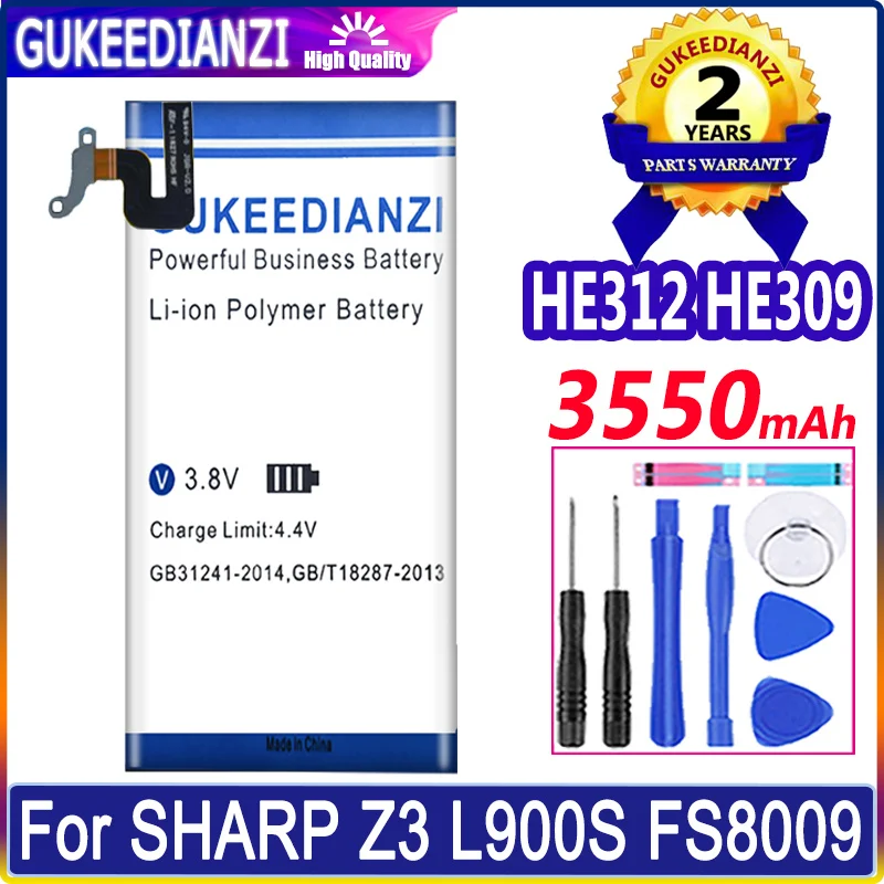 Аккумулятор GUKEEDIANZI 3550mAh HE312 HE309 для SHARP Z3 L900S FS8009 | Мобильные телефоны и аксессуары