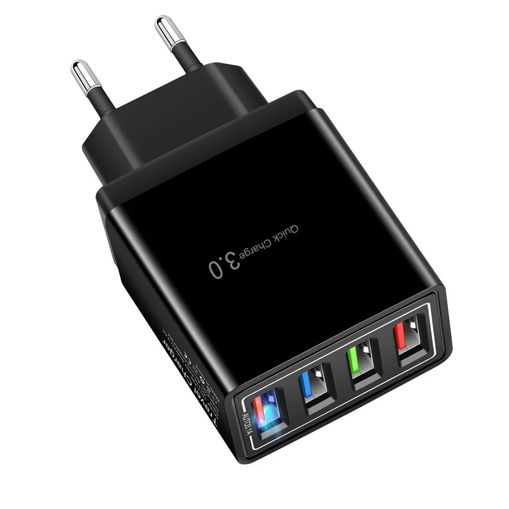 Сетевое зарядное устройство usb хаб 3 0 с 4 портами для быстрой зарядки адаптер