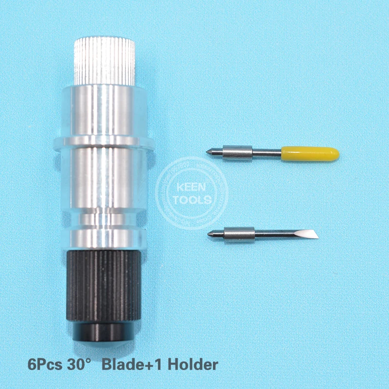 30D-holder 1 шт. Graphtec CB15U держатель лезвия+ 6 шт. 30 45 60 режущий плоттер лезвия для Graphtec CB15U виниловый резак серии AAAAA - Длина режущей кромки: 30D-holder
