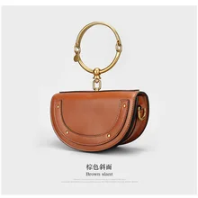 Женская сумка на одно плечо из металлической воловьей кожи