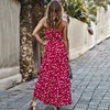 Summer Women Polka-Dot Long Dress Beach Dresses Strapless Casual White Midi Sundress 2022 Red Summer Vacation Clothes For Women ► Photo 2/6