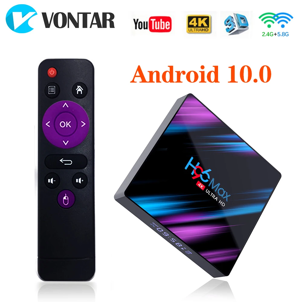 4GB 64GB H96 MAX Android 9.0 RK3318 Smart TV Box Android 10 Wifi H96MAX TVBOX 4K Youtube Media player Set top box 4G 32G 2G 16G