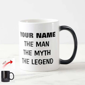 

Funny Custom The man the myth the legend Morphing Magic Coffee Mug Tea Cup Birthday, Christmas, Mother's Day Present from Niece,