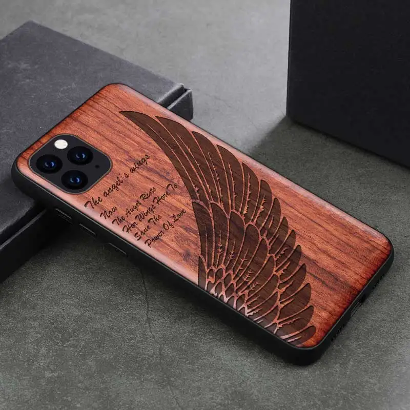 Чехол для телефона iPhone 11 12 Pro Max Оригинальный Деревянный чехол Boogic из ТПУ XR X XS 8 7 plus
