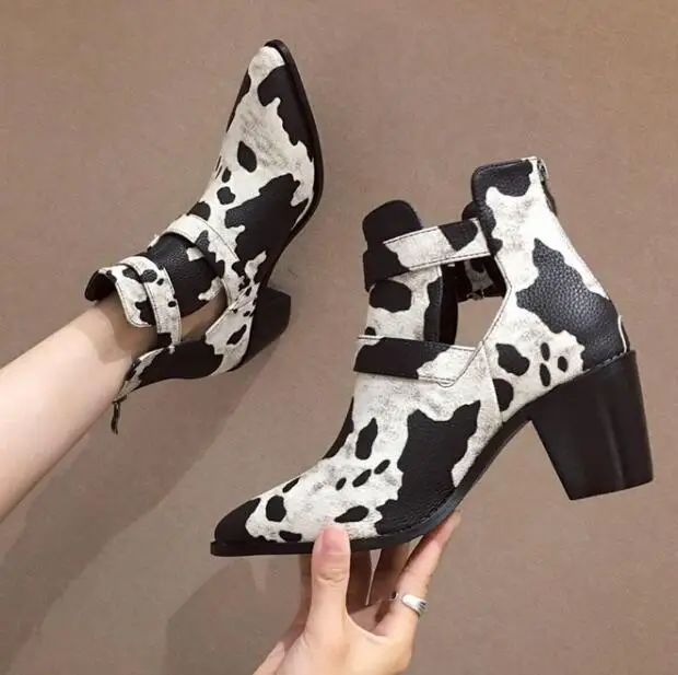 

Bootee Woman 2019 Zipper Lady Boots Women's Rubber Shoes Rain Luxury Designer Chunky Heel Ladies High Heel Pointy Fashion