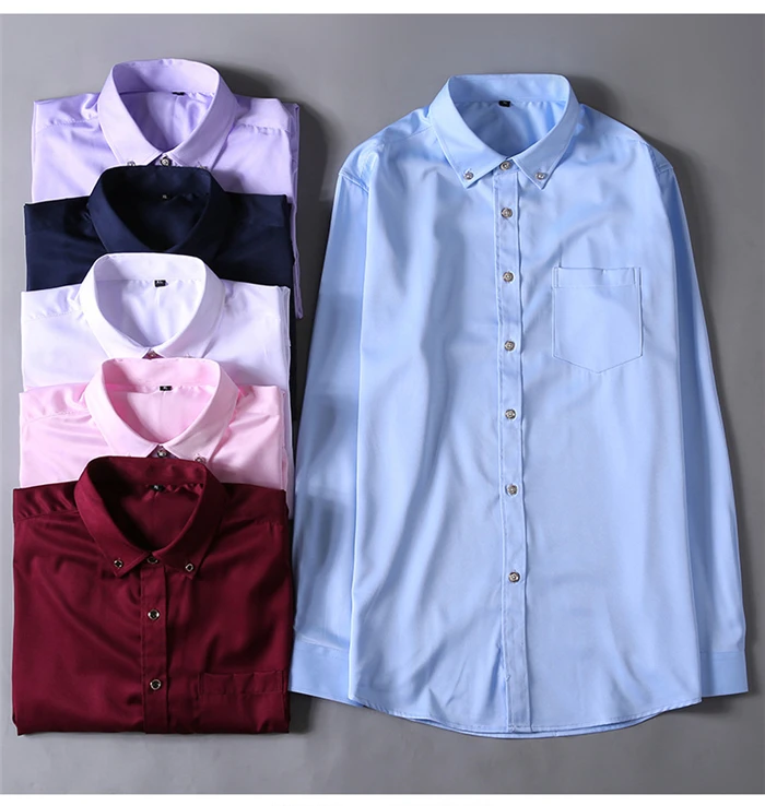 Плюс Zise 5XL 6XL 7XL мужская деловая Повседневная Однотонная рубашка Классический стиль свободная Мужская рубашка с длинным рукавом мужская брендовая одежда