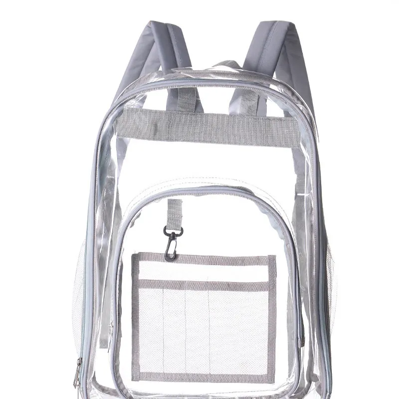 Aosbos PVC Waterproof Transparent School Bag See Through Backpacks High Quality Large Capacity Backpack Solid Clear Backpack 