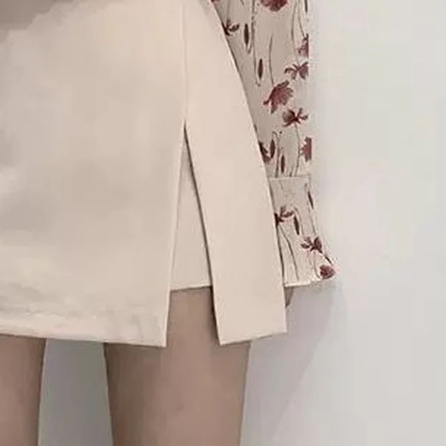 Mini Skirts Women Irregular Solid Side-slit Stretchy Korean Style Trendy Chic OL High Waist Female Bottom Popular Spring Autumn 5