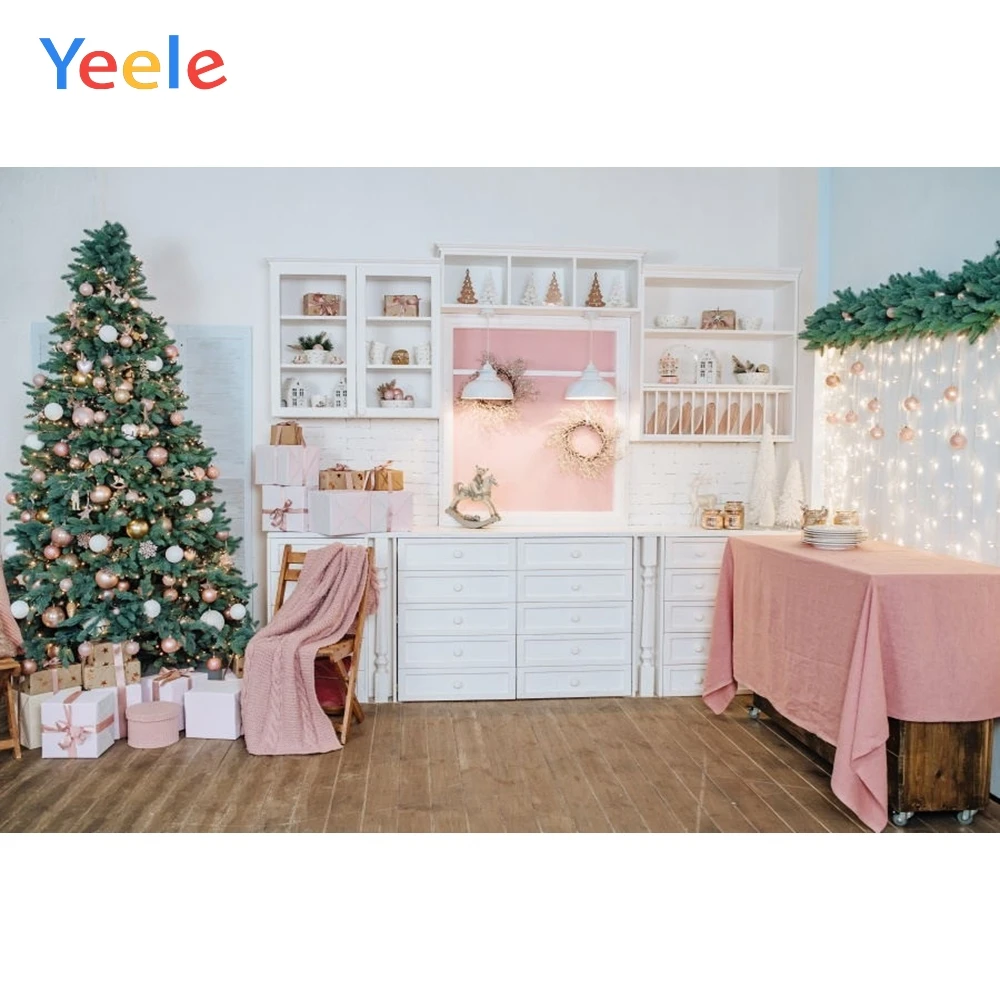 

Yeele Christmas Tree Gift White Kitchen Closet Backdrop Baby Portrait Vinyl Photography Background For Photo Studio Photophone