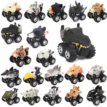 

Kids toys Mini Leopard Bear Tiger Animal Pull Back Car Preschool Learning Diecast Vehicle Metal Alloy Boy Kid Toys Christmas Gif