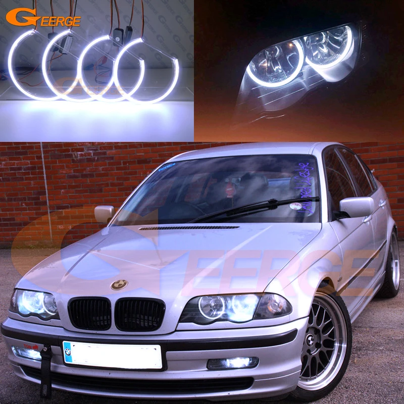 Отличный COB комплект светодиодов глаза ангела halo кольца ультра яркие для BMW 3
