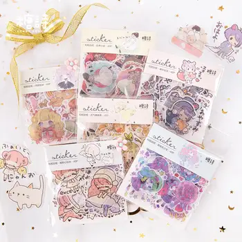 

40pcs/1pack Kawaii Stationery Stickers 1907 girl series Diary Planner Decorative Mobile Stickers Scrapbooking DIY Craft Stickers