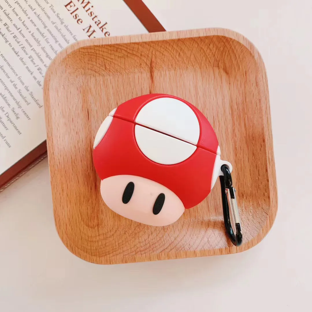 Силиконовый чехол Super mario bros Toad Mario из мультфильма для AirPods Pro Bluetooth, чехол для наушников AirPods 3, брелок, аксессуары - Цвет: A