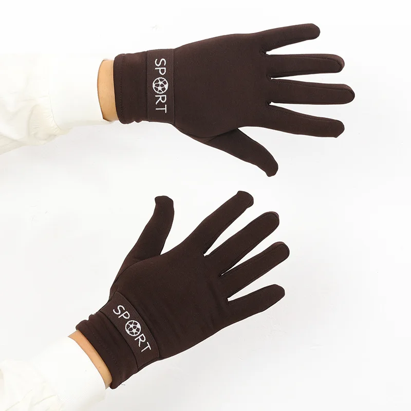 

Gloves Men Winter Warm Knitted elastic Full Finger Gloves Solid Woolen Mittens Thick Warm Cycling Driving Gloves