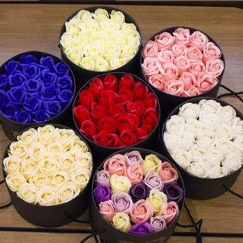 

19pcs Soap flowers Hand-made rose Valentine's day flower gift soap rose gift box Romantic and creative birthday gift