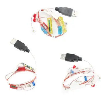 

USB DIY Building Blocks Colorful LED Light-emitting Baby Compatible Block Tools for Models Kids Toys for Children Gifts