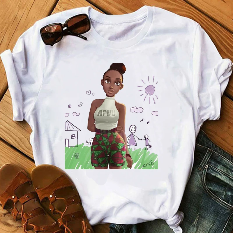 

tops african american butterfly top black e girl white t-shirt hip hop tshirt woman vintage t shirt women summer clothes 2020