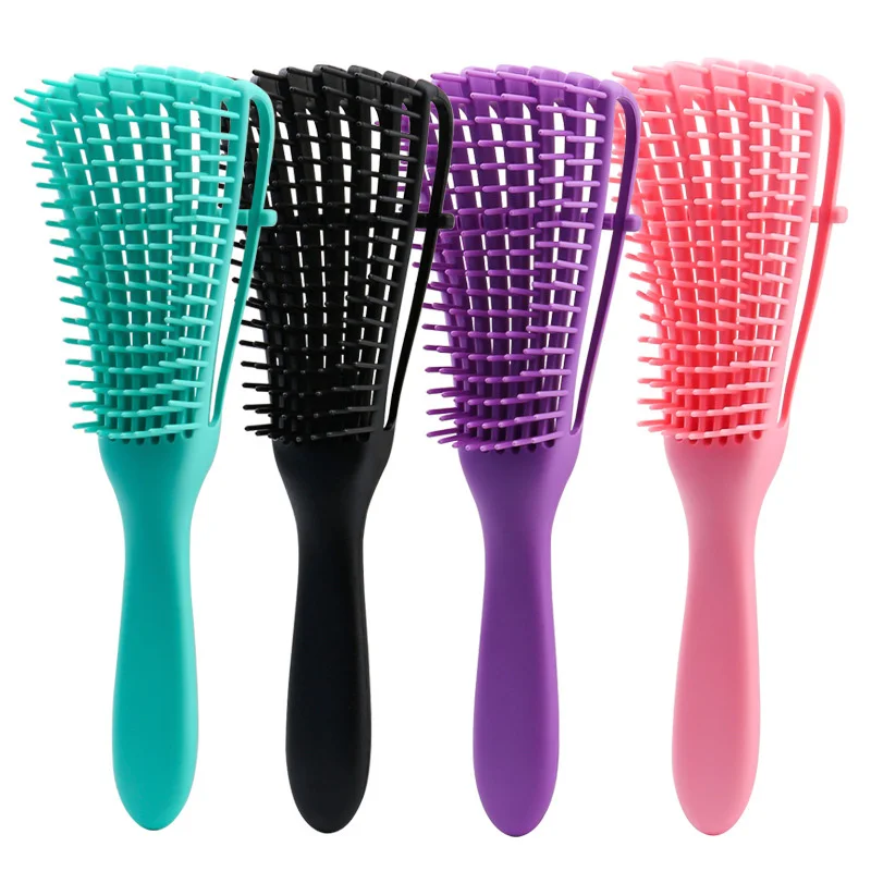 Detangling curly Hair Brush Massage Wet Hair Comb Detangler Hairbrush 2a to 4c Kinky Wavy/Curly/Coily/Wet/Dry/Oil/Thick Hair