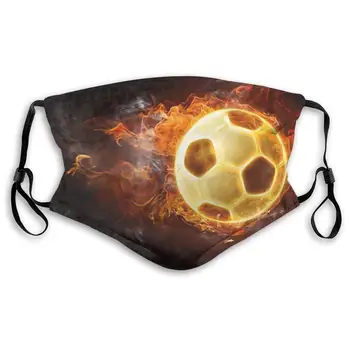 

Fillter Cloth for Men Soccer Ball Fire Warm Cold Cloth Replaceable Ear Loops for Running Double Protection