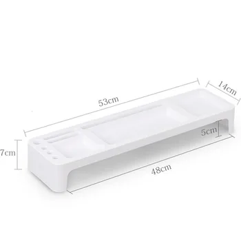 

Plastic Office Storage Rack Desk Organizer Table Stationery Holder Desktop Organizer for Computer/Keyboard/Textbooks/Pad/Phone