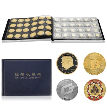 

Commemorative Coins Collection Collecting Leather Album Coin Collector Storage Case 240 Pieces