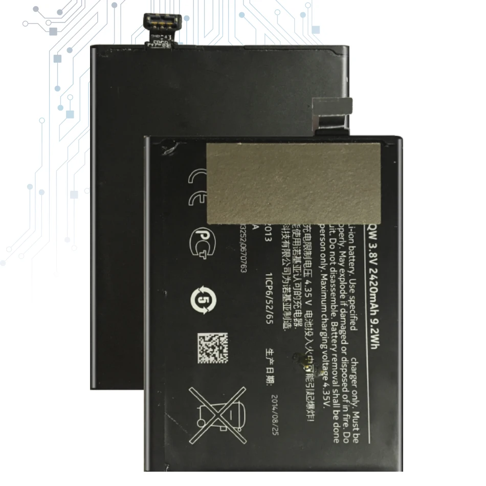 BV-5QW для NOKIA Lumia 930 мартини Тесла запасная батарея для мобильного телефона 2420 мАч+ бесплатный инструмент