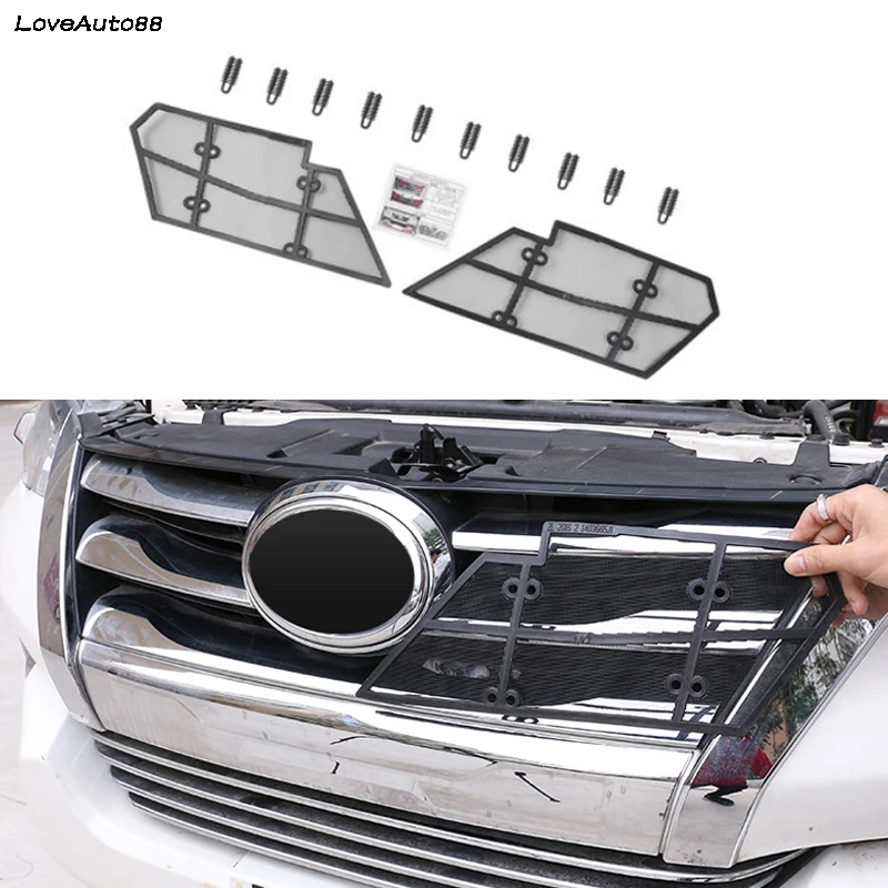 Car Front Insect Screening Mesh Front Grille Insert Net For Toyota Fortuner 2016 2017 2018 2019 2020 Car Accessories